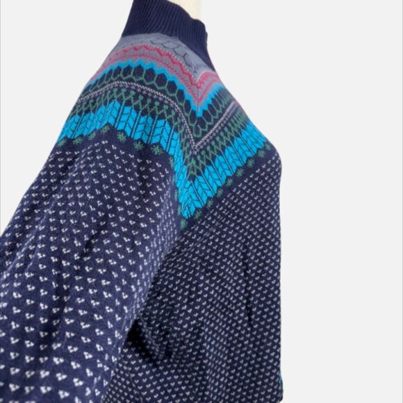 Eddie Bauer Fair Isle 1/4 Zip Winter Nordic Outdoor Sweater Pullover (Size XXL) - Picture 6 of 10
